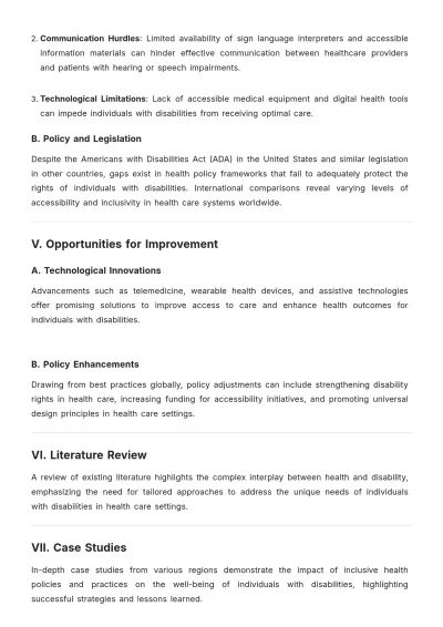 Free Health And Disability White Paper Template to Edit Online