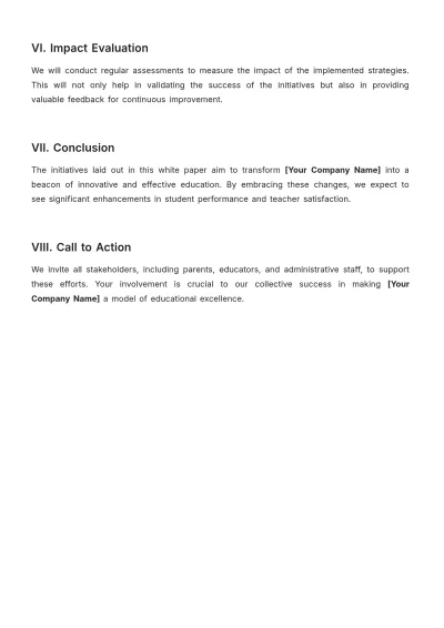 Free School White Paper Template to Edit Online