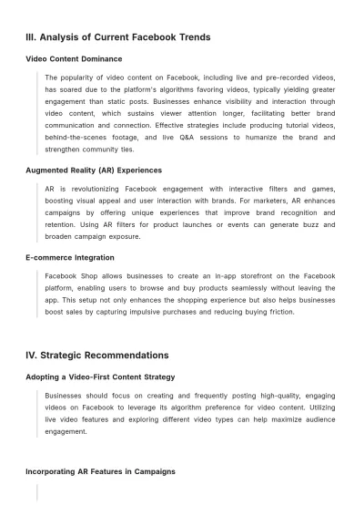 Free Facebook Trends White Paper Template to Edit Online