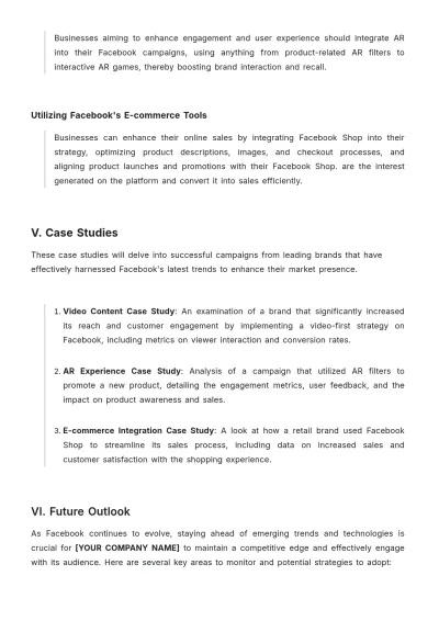 Free Facebook Trends White Paper Template to Edit Online