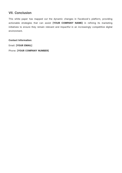 Free Facebook Trends White Paper Template to Edit Online