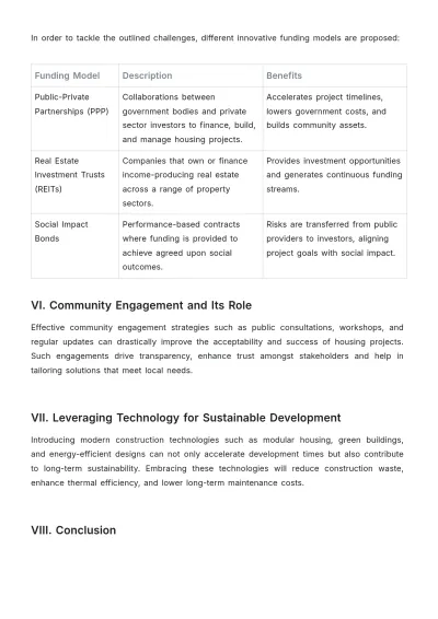 Free Social Housing White Paper Template to Edit Online