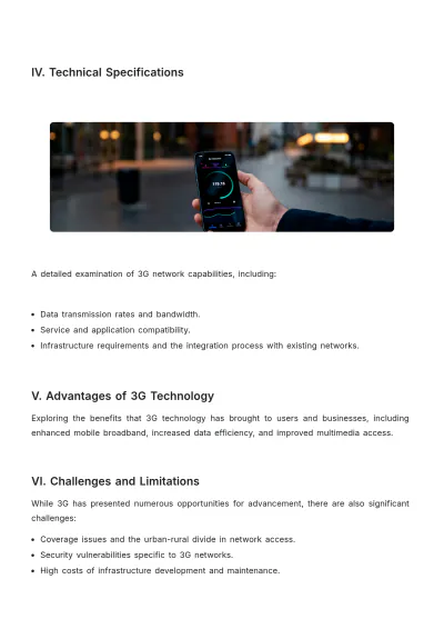 Free 3G Technology White Paper Template to Edit Online