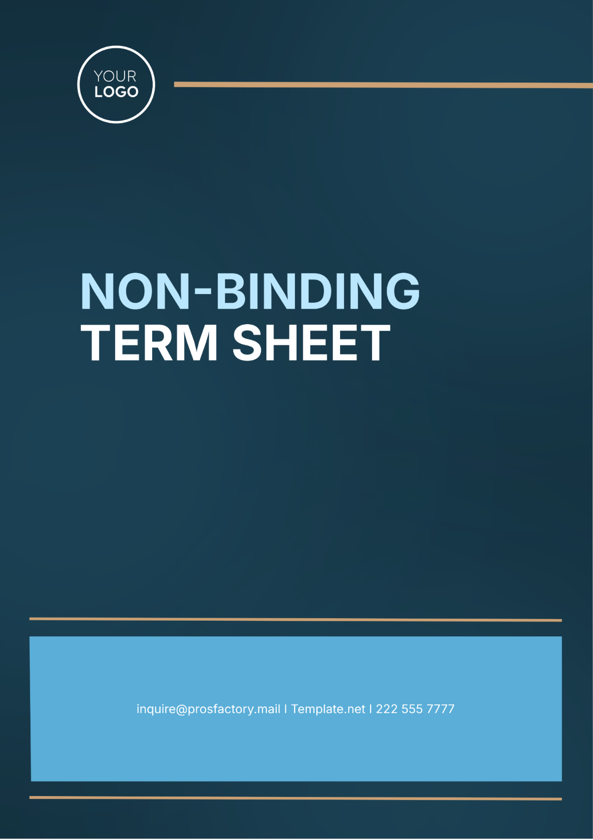 Non Binding Term Sheet Template