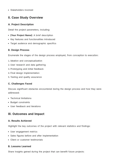 Free Design Case Study White Paper Template to Edit Online