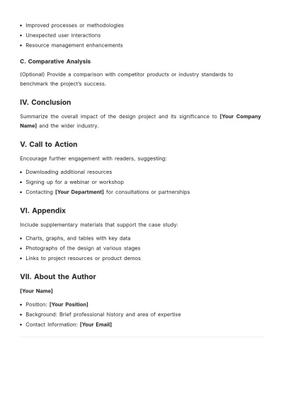 Free Design Case Study White Paper Template to Edit Online