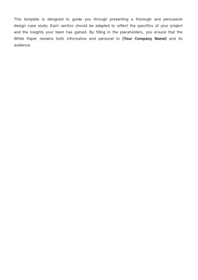 Free Design Case Study White Paper Template to Edit Online