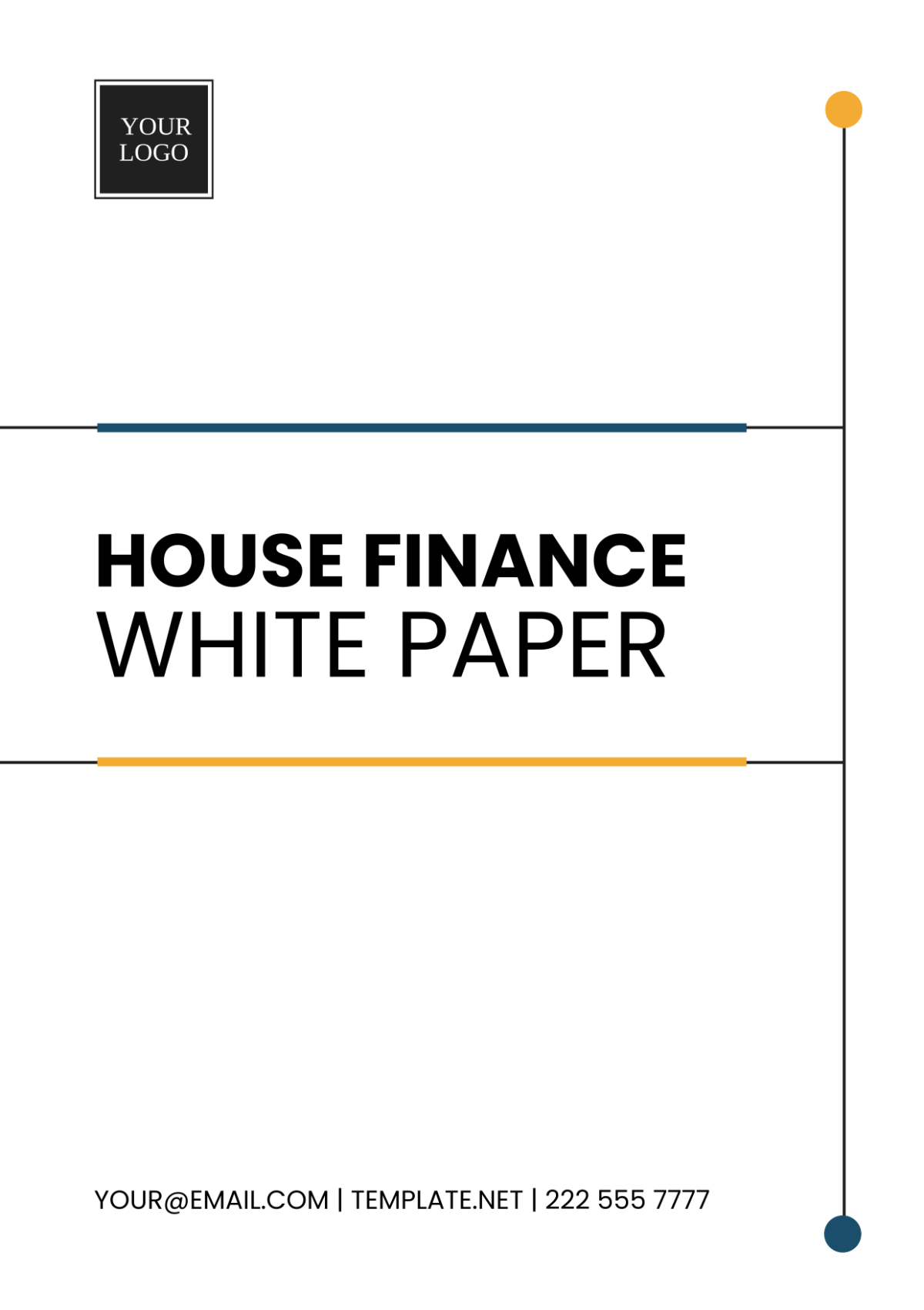 Housing Finance White Paper Template