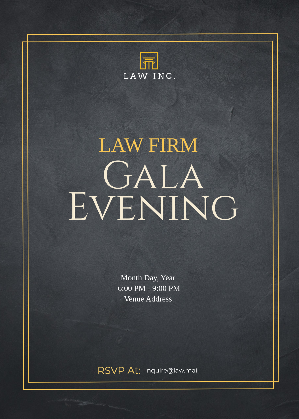 Law Firm Dinner Invitation Template