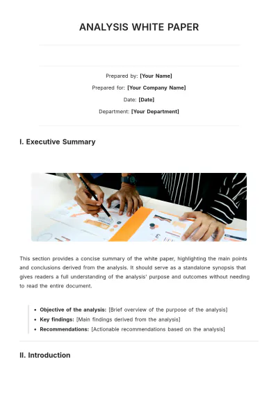 Free Analysis White Paper Template to Edit Online
