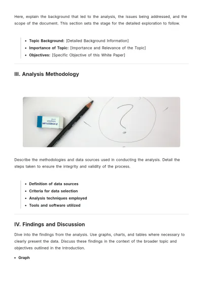 Free Analysis White Paper Template to Edit Online