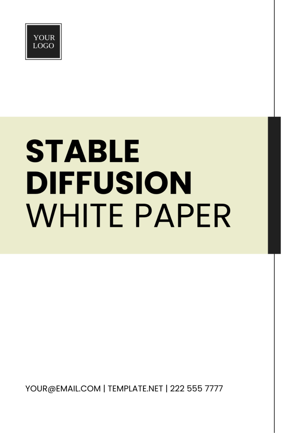 Stable Diffusion White Paper Template