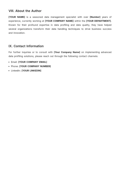 Free Data Profiling White Paper Template to Edit Online