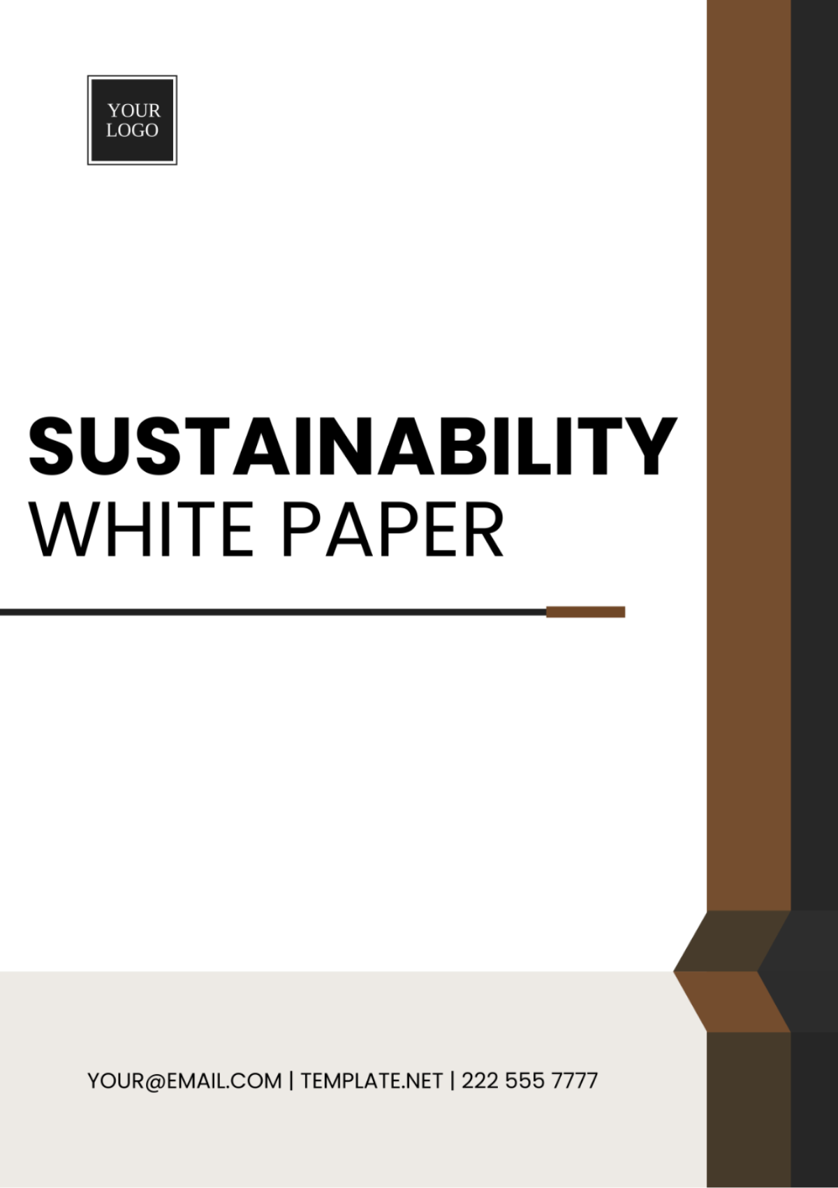 Free Sustainability White Paper Template