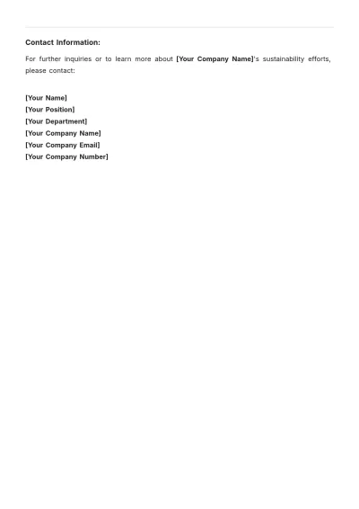 Free Sustainability White Paper Template to Edit Online