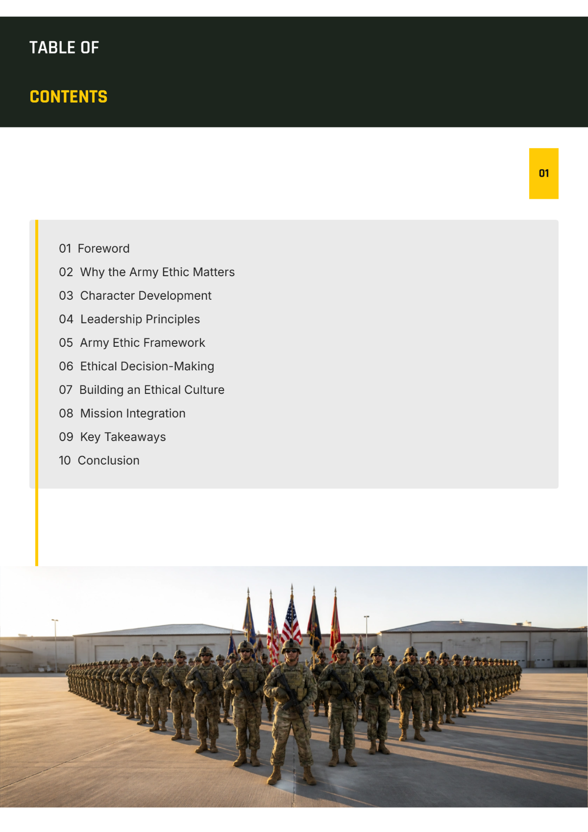 Free Army Ethic White Paper Template to Edit Online
