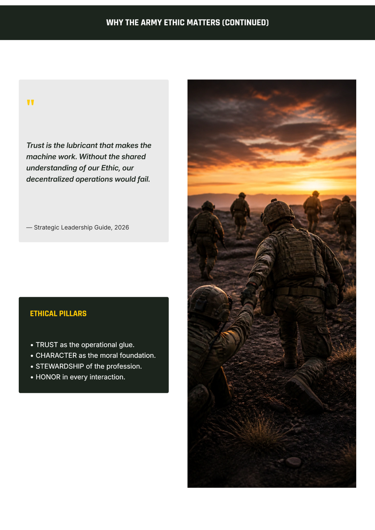 Free Army Ethic White Paper Template to Edit Online