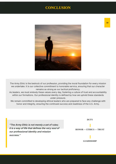 Free Army Ethic White Paper Template to Edit Online