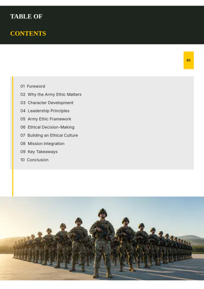 Free Army Ethic White Paper Template to Edit Online