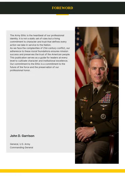 Free Army Ethic White Paper Template to Edit Online