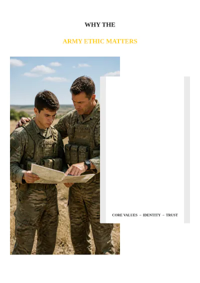 Free Army Ethic White Paper Template to Edit Online