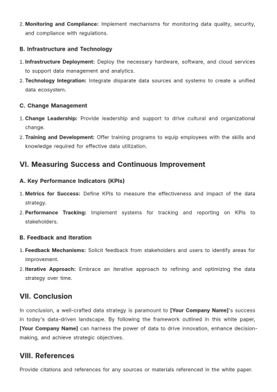 Free Data Strategy White Paper Template to Edit Online