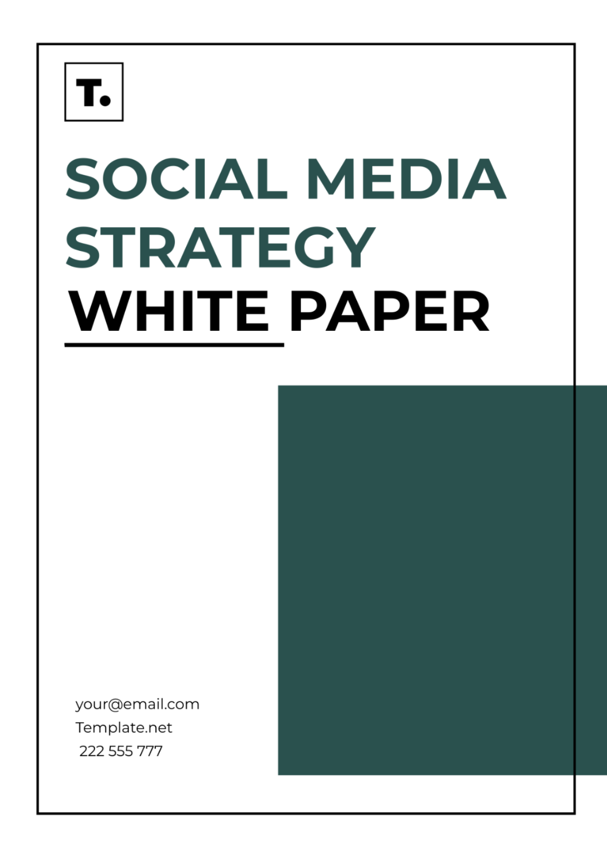 Free Social Media Strategy White Paper Template
