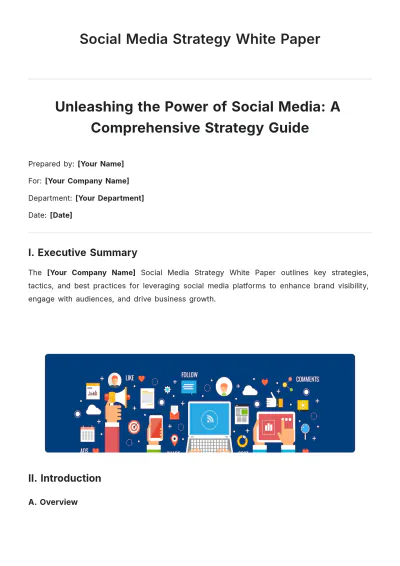 Free Social Media Strategy White Paper Template to Edit Online