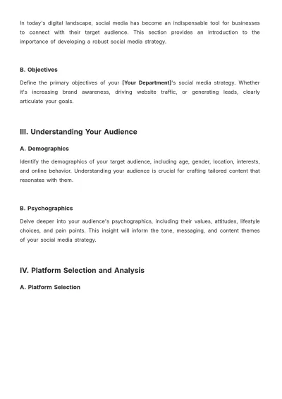 Free Social Media Strategy White Paper Template to Edit Online
