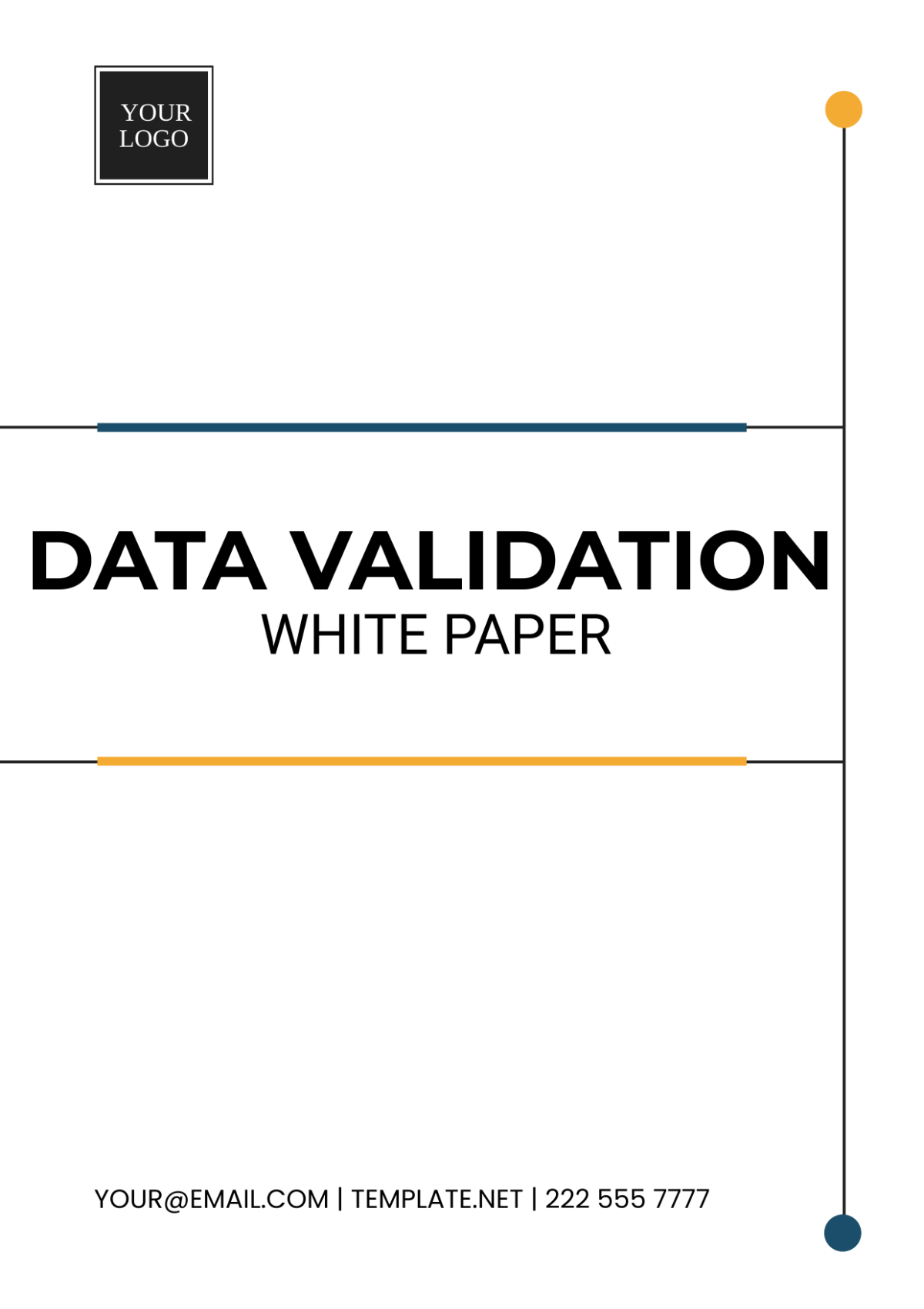 Free Data Validation White Paper Template