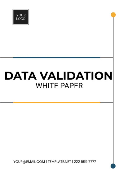 Free Data Validation White Paper Template to Edit Online