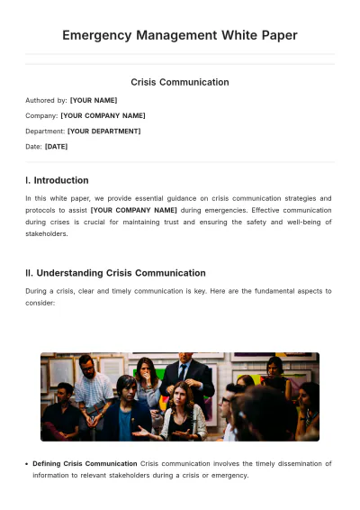 Free Emergency Management White Paper Template to Edit Online