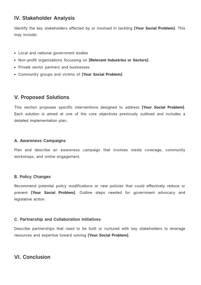 Free Tackling A Social Problem White Paper Template to Edit Online