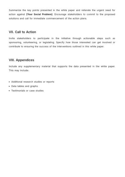 Free Tackling A Social Problem White Paper Template to Edit Online