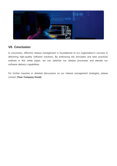 Free Release Management White Paper Template to Edit Online