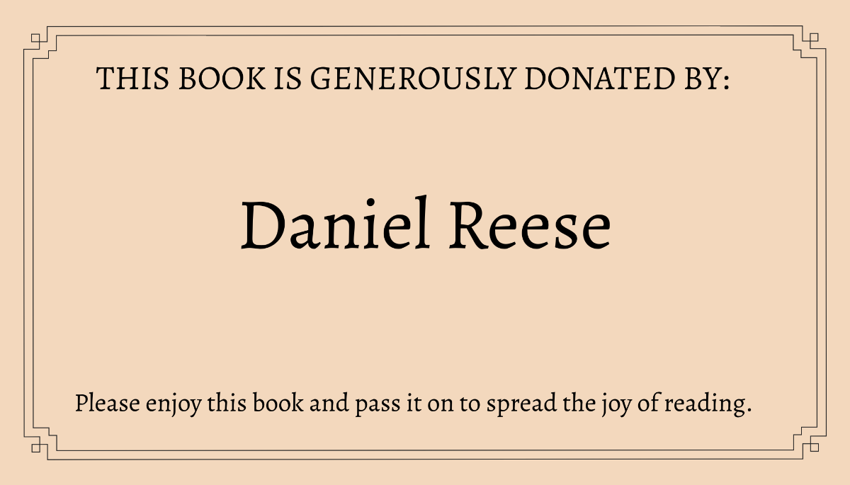 Book Donation Label