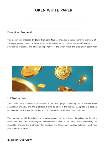 Free Token White Paper Template to Edit Online