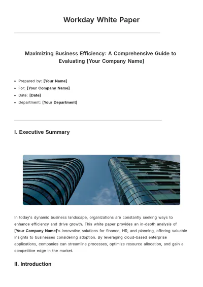Free Workday White Paper Template to Edit Online