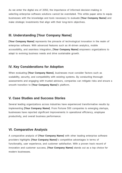 Free Workday White Paper Template to Edit Online
