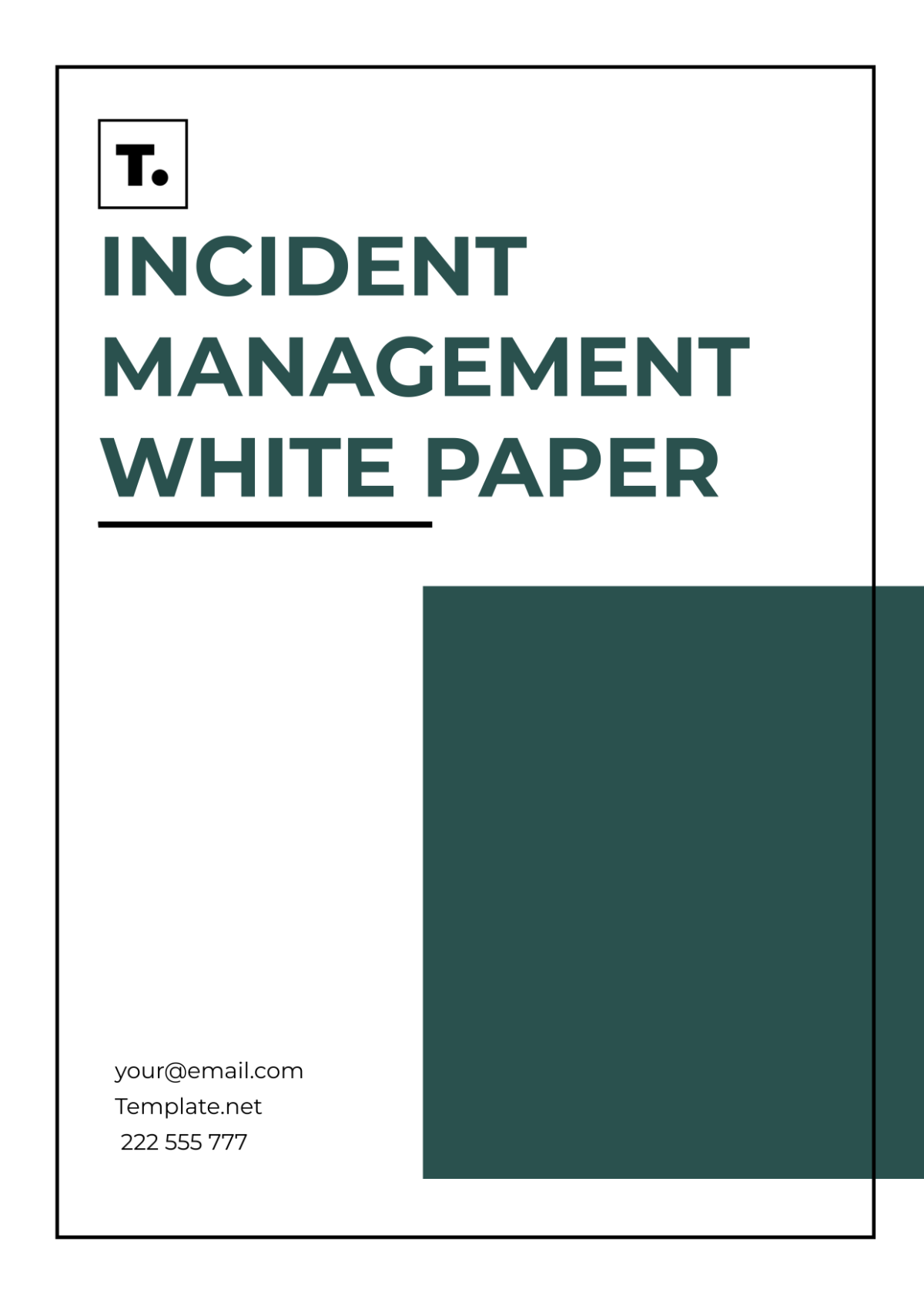 Free Incident Management White Paper Template