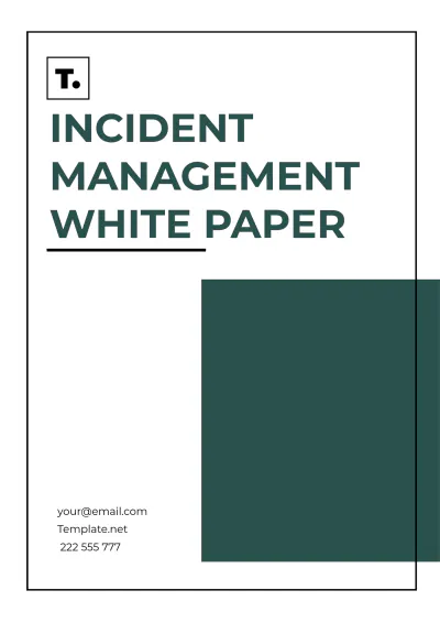 Free Incident Management White Paper Template to Edit Online