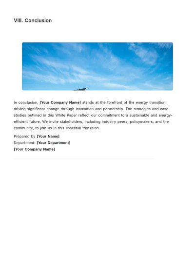 Free Energy White Paper Template to Edit Online