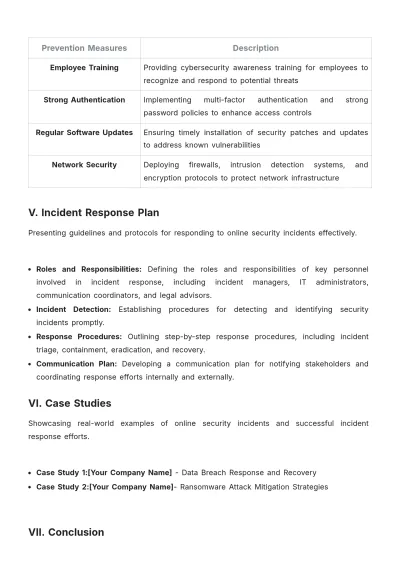 Free Online Security Incident White Paper Template to Edit Online