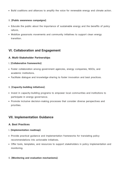 Free Energy Policy White Paper Template to Edit Online