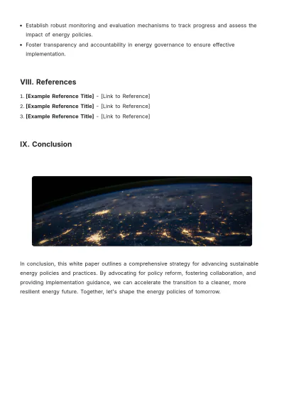 Free Energy Policy White Paper Template to Edit Online