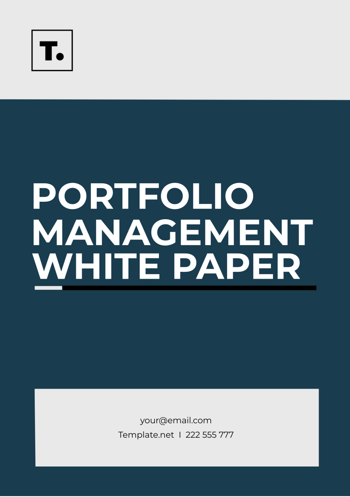 Free Portfolio Management White Paper Template