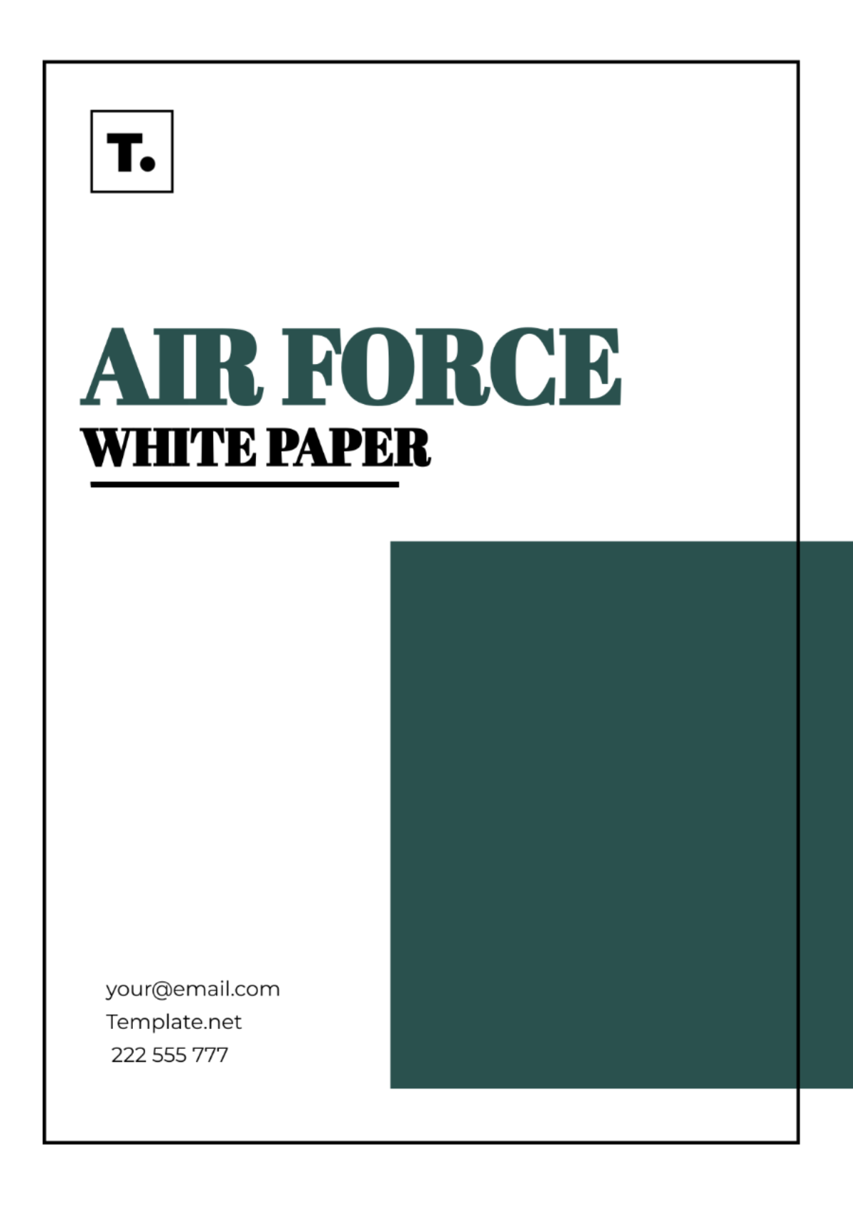 Free Air Force White Paper Template