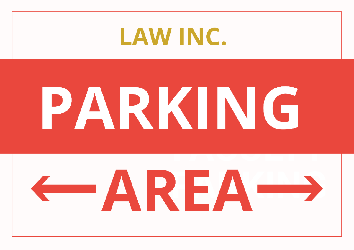 Law Firm Parking Signage