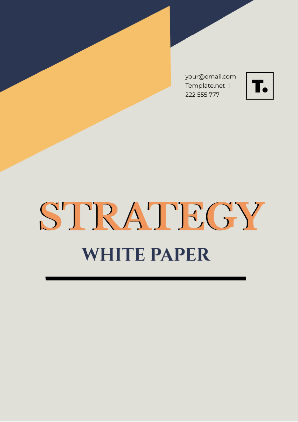 Strategy White Paper Template