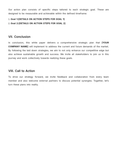 Free Strategy White Paper Template to Edit Online